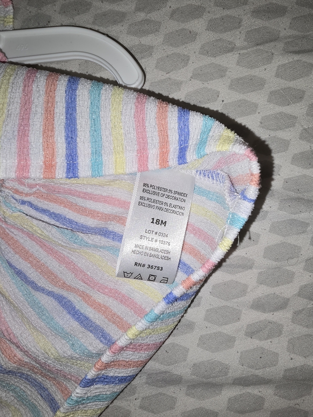 Baby Multi-Color Striped Ruffle Tank - Picture 2 of 2